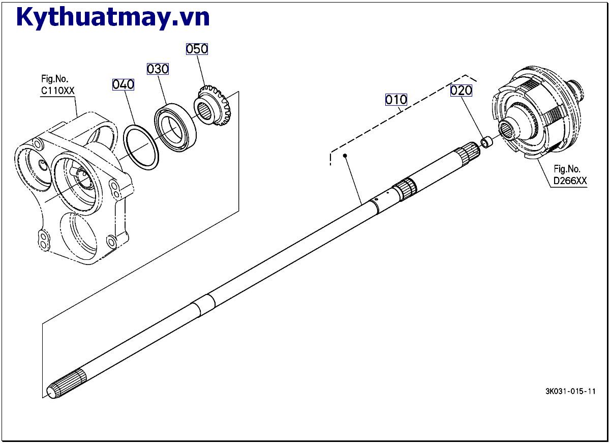 Trục truyền đến PTO